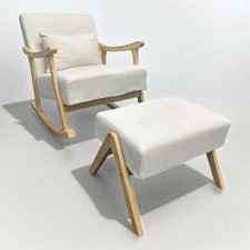 Nordic Wooden Rocking Chair &