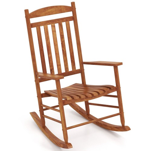 Wooden rocking chair high - wooden,