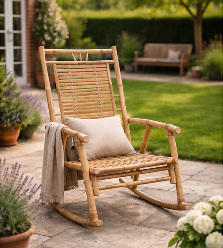 Bamboo rocking chair wooden - bamboo,