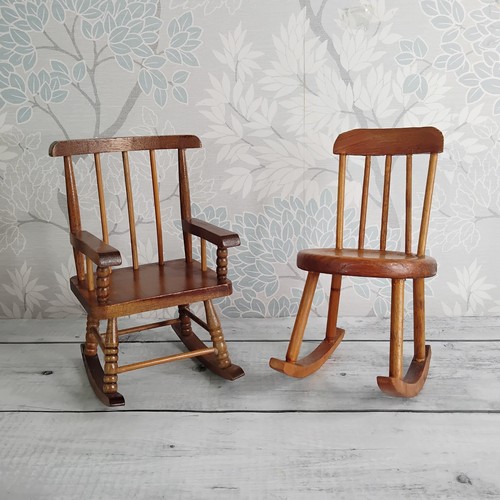 Pair wooden rocking chairs - pair,