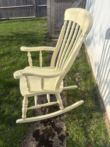 Painted wooden rocking - rocking, chair