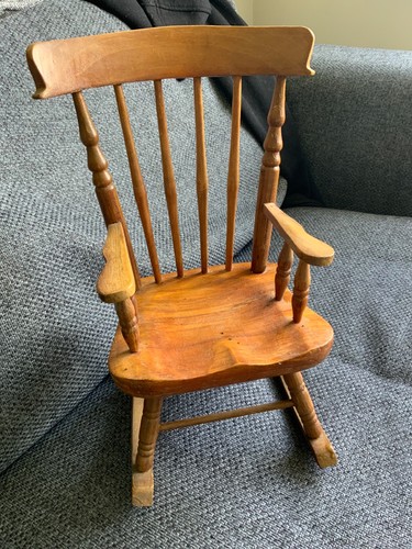 Vintage mini wooden rocking - wooden,