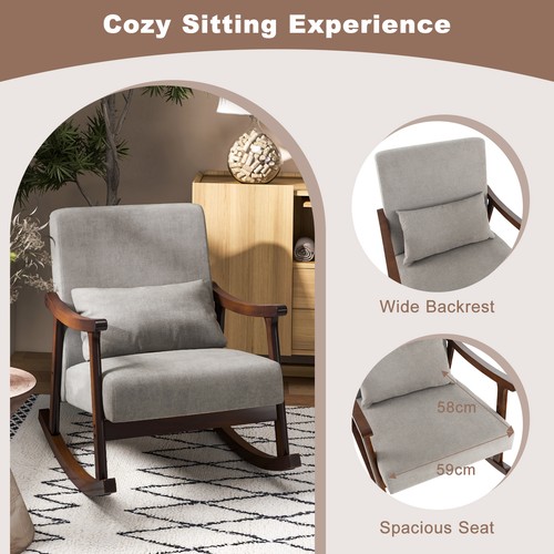 Wooden rocking accent - rocking, chair