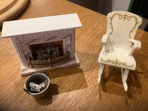Dolls house wooden rocking - house,